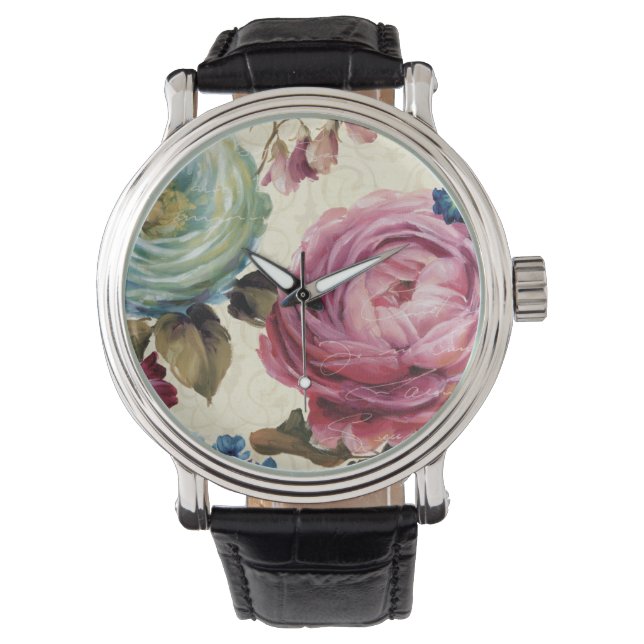 Montre Rose rose et bleu (devant)