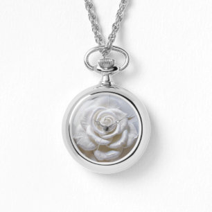 Montre Rose Sculptée - Blanc sur Blanc