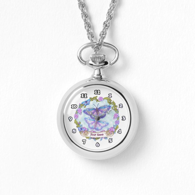 Montre Roses papillons (Recto)