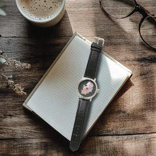 Montre Roses roses roses blanches Peach Lavender