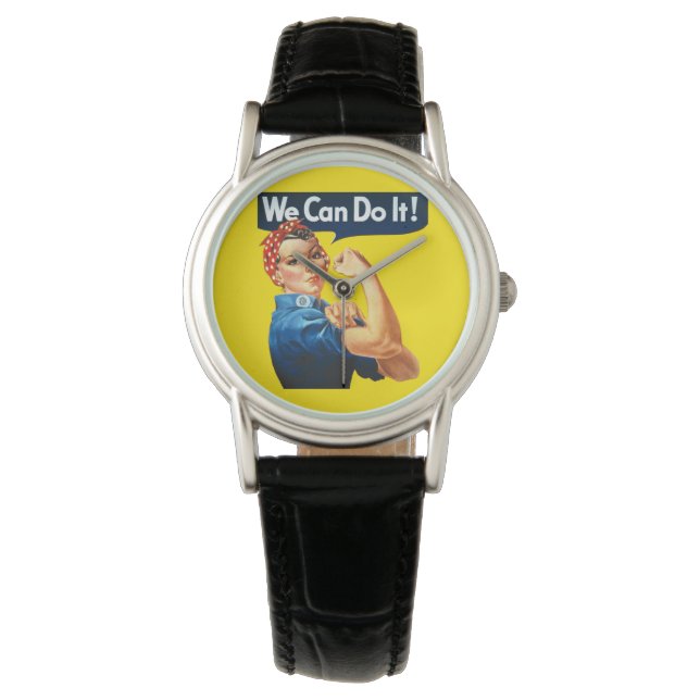 Montre Rosie le Riveter (Oeuvre D'Art Icône) (Nous Pouvon (devant)