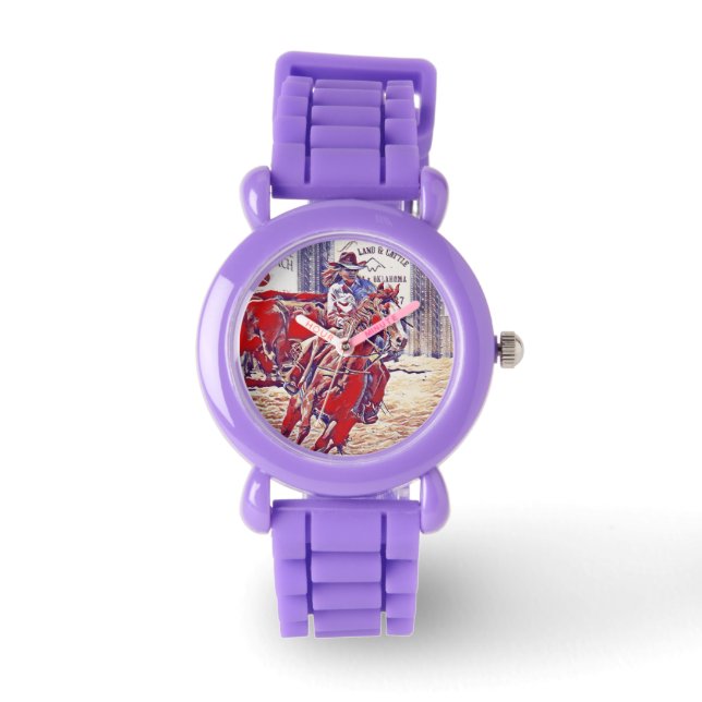 Montre Rouge blanc et bleu All American Barrel Racer (Recto)