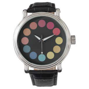 MONTRE ROUGE BLEU JAUNE ROUE