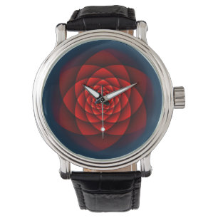 Montre Rouge de ROSE de kaléidoscope + votre idée