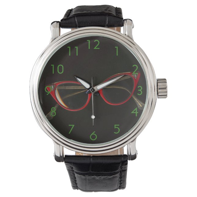 Montre rouge rétro (devant)