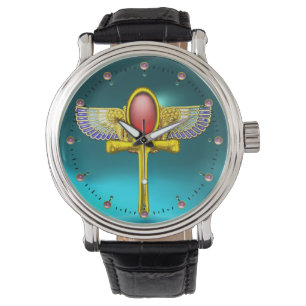 Montre ROUGE TALISMAN/EGYPTIAN WINGH, CORNUCOPIA Turquois