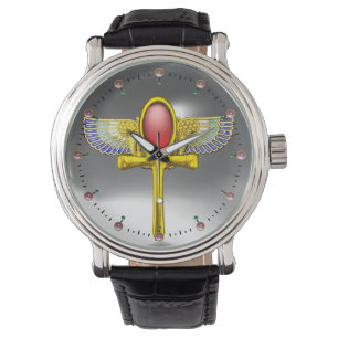 Montre ROUGE TALISMAN/ÉGYPTIEN FEU ANKH CORNUCOPIA Blanc