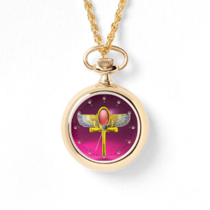 Montre ROUGE TALISMAN/ÉGYPTIEN FEU ANKH CORNUCOPIA rose