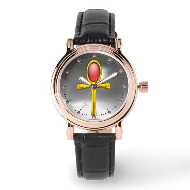 Montre ROUGE TALISMAN, Pierre de rubis, Blanc gris (Recto)