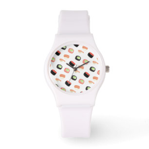 Montre Roulés de sushi au concombre et saumon à l'aquarel
