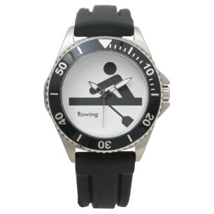 Montre ROWING   symbole noir de rameur