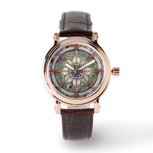 Montre Ruby, Amethyst, Sapphire et Pearl Mandala (Recto)