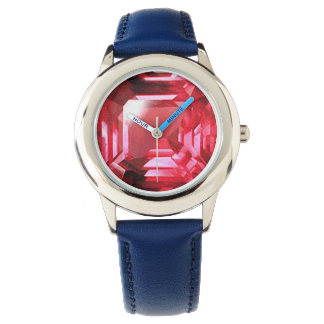 Montre Ruby Gemstone rose (devant)