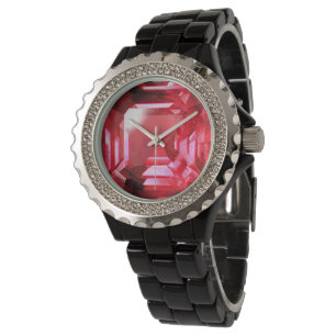 Montre Ruby Gemstone rose