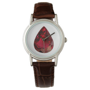 Montre Ruby Pear en forme Red Watch