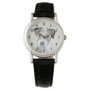 Montre Russell Terrier Peinture rugueuse - Art Chien orig