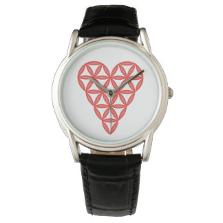 Montre Sacred Heart - Coeur de vie, 3D/Rouge.