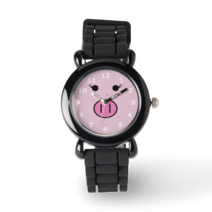 Montre Sadie le ~ rose Kawaii Girly mignon de porc