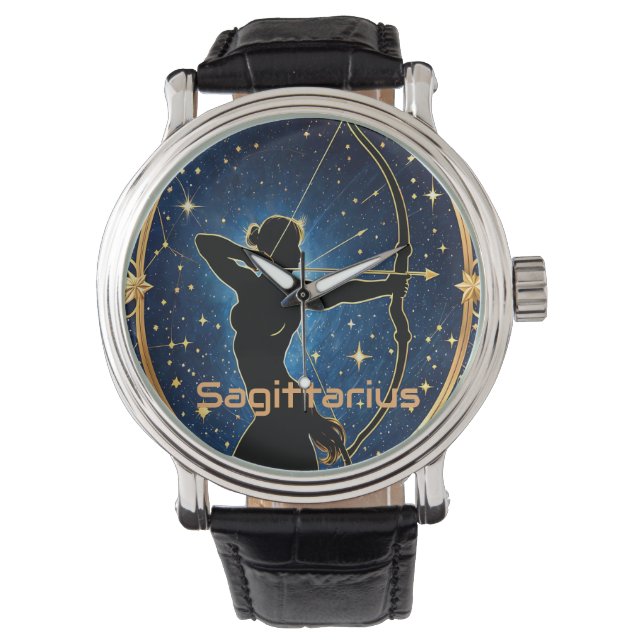 Montre Sagittaire signe astrologique (devant)