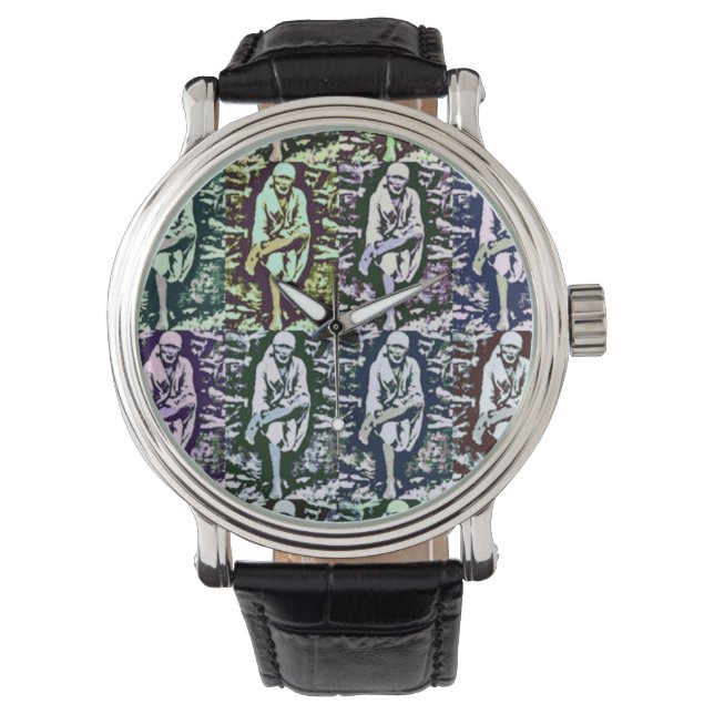 Montre Sai Baba de Shirdi Pop Art Watch (devant)