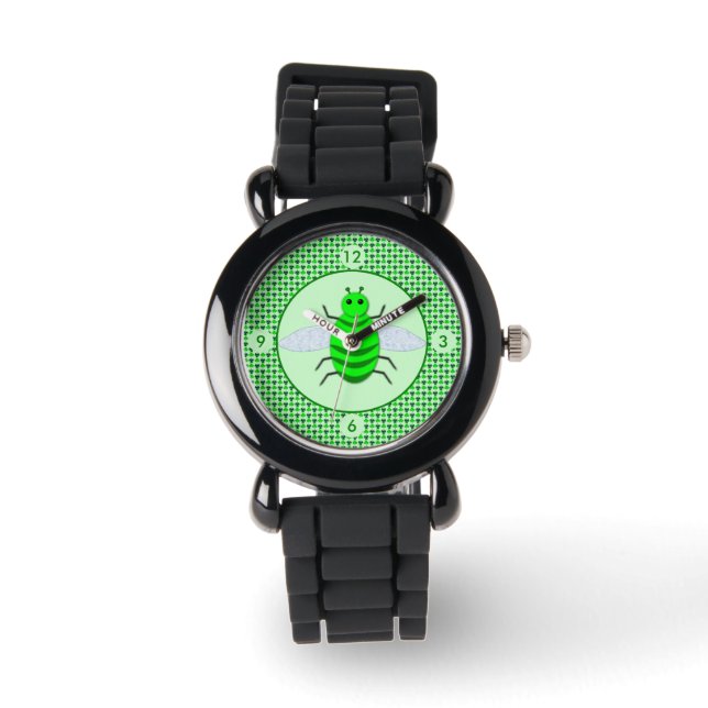 Montre Saint Patricks Day Bee et Shamrocks (Recto)