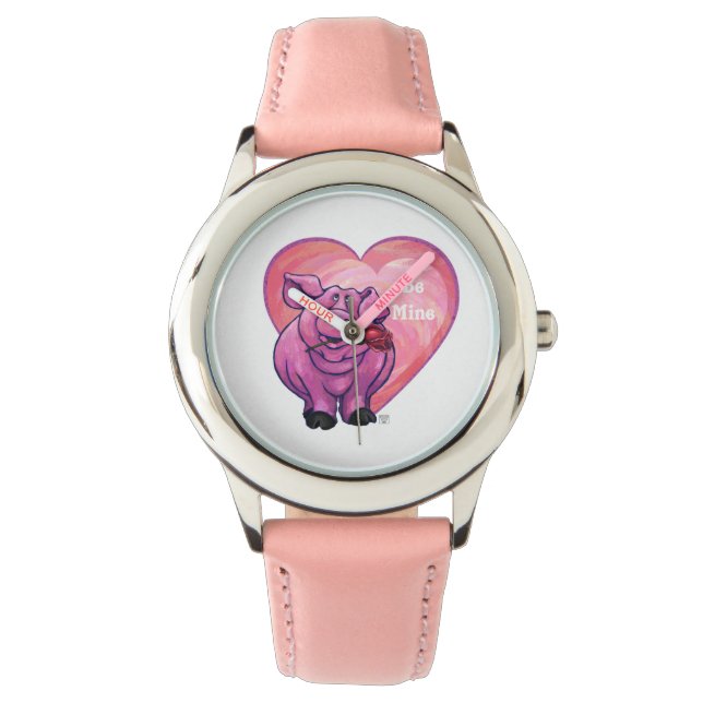 Montre Saint Valentin au cochon (devant)