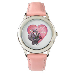 Montre Saint-Valentin Hippopotame