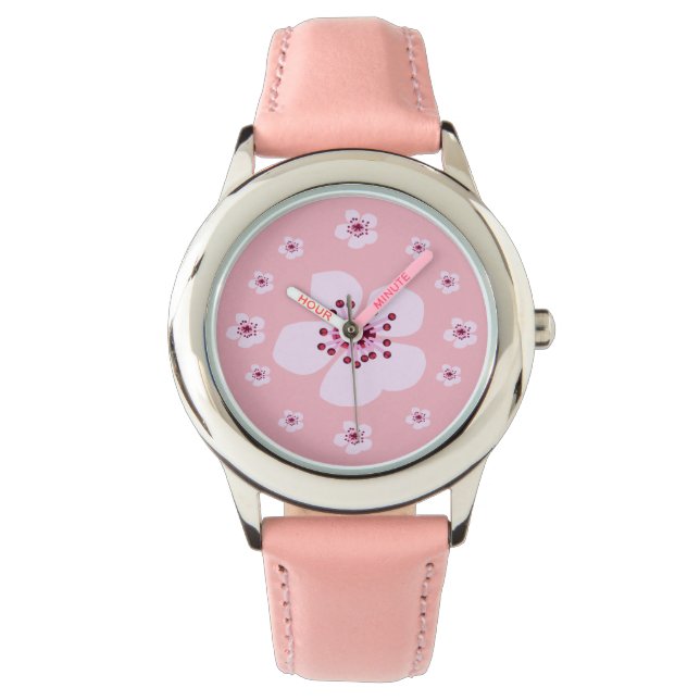 Montre Sakura Cherry, heure de la fleur (devant)