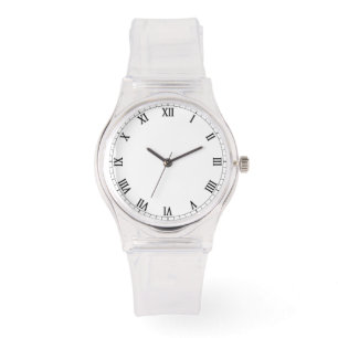 Montre Sangle en silicone personnalisé transparent