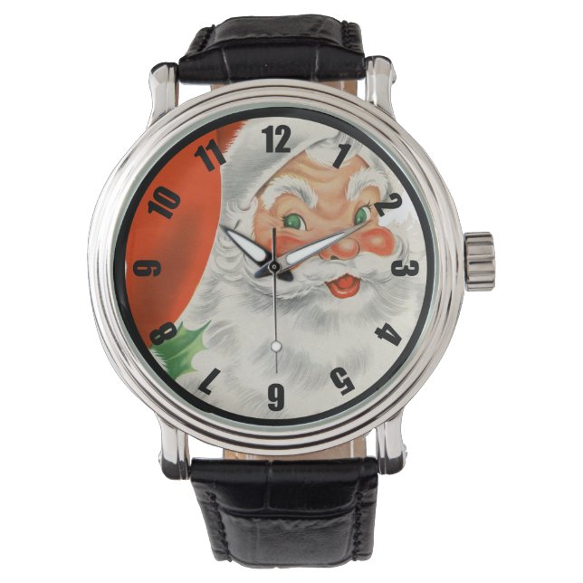 Montre Santa Claus rétro vintage (devant)