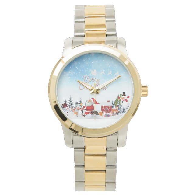 Montre Santa Claus, Snowman Merry Christmas Holiday (devant)