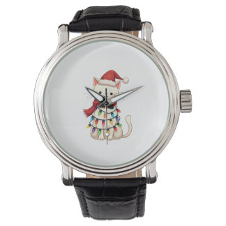 Montre Sapin de Noël Chat Noël (3)