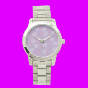 Montre Saupoudrer   Coeur de lavande surdimensionné