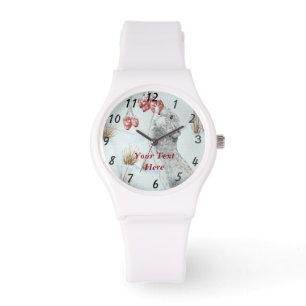 Montre scène de neige de faune avec la souris de champ