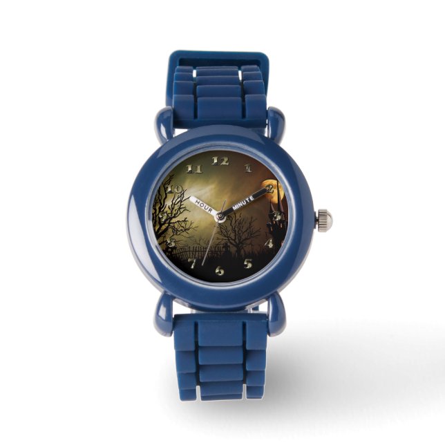 Montre Scène d'Halloween avec château mystique (Recto)