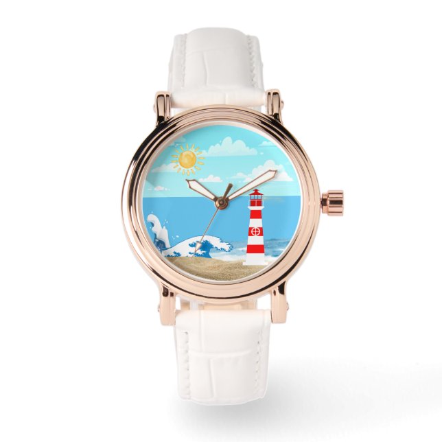 Montre Scène du phare de plage (Recto)