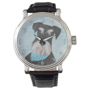 Montre Schnauzer (Miniature) Peinture - Chien original mi