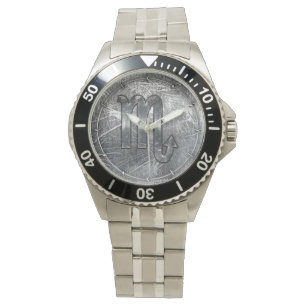 Montre Scorpio signe Zodiac désorganisé de style industri