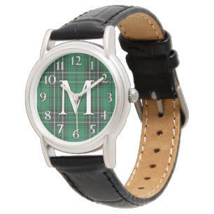 Montre Scottish Clan MacLean M Monogram Chasse Tartan