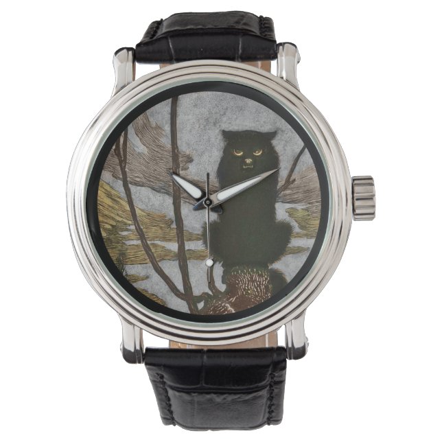 Montre Scowls à chat noir (devant)