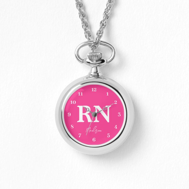 Montre Script personnalisé Pink Nurse (Recto)