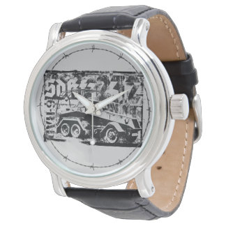 Montre Sd.Kfz. 232 (6-Rad) Cuir Vintage noir