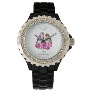 Montre Septembre Aster Flower with Birth Cadeau