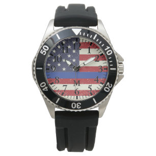 Montre Série Monogramme : La Ligne Bleue Mince.