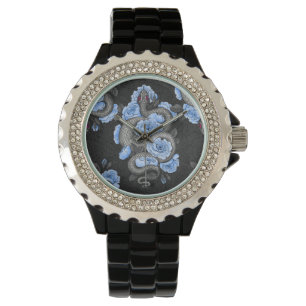 Montre Serpents et roses bleus
