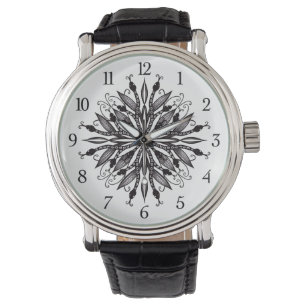 Montre Serpents Gothiques Déplaisants Noir Et Blanc