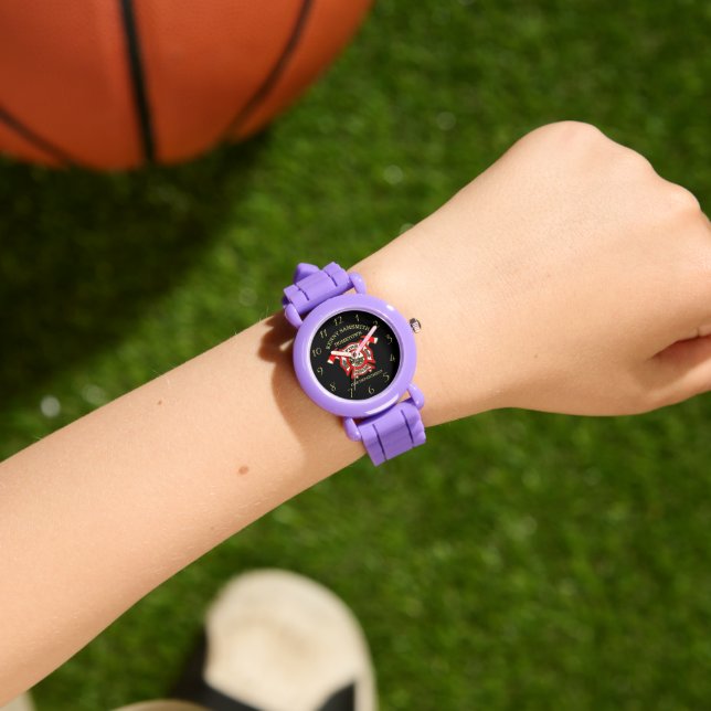 Montre Service D'Incendie Insigne Or Et Rouge Avec Axes D (Poignet)