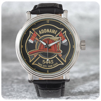 Montre Service d'incendie pompier personnalisé