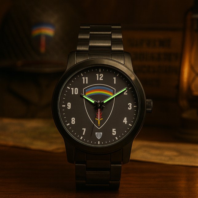 Montre SHAEF Veteran Tribute Black Stainless Steel (SHAEF Tribute Black Stainless Steel Watch Mockup)