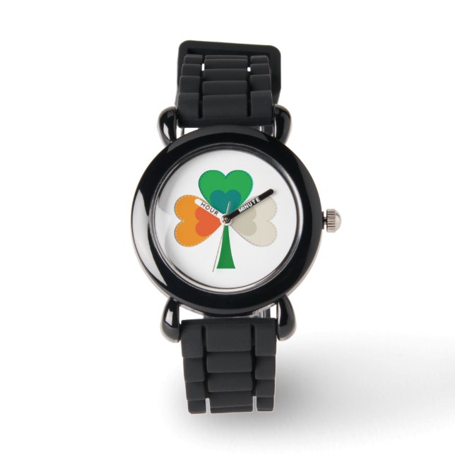 Montre Shamrock du drapeau irlandais (Recto)